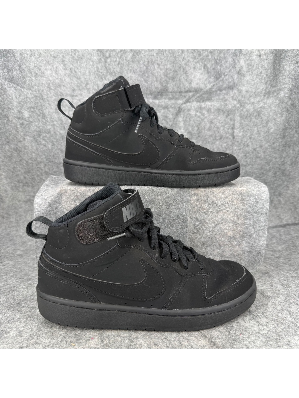 Nike Court Borough Mid 2 Shoes CW5867-001 Basketball Black Youth Size 5Y 248